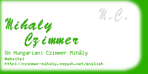 mihaly czimmer business card